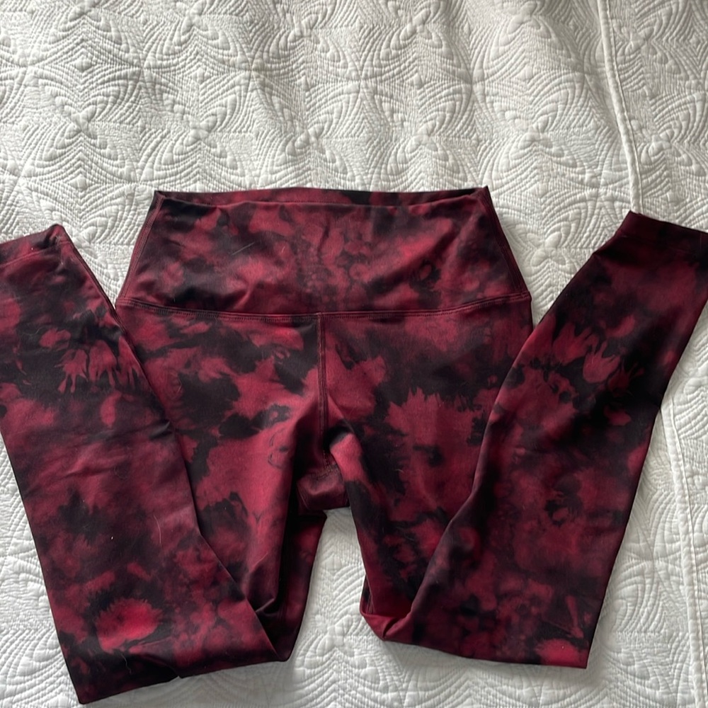 Nobull red tie dye leggings